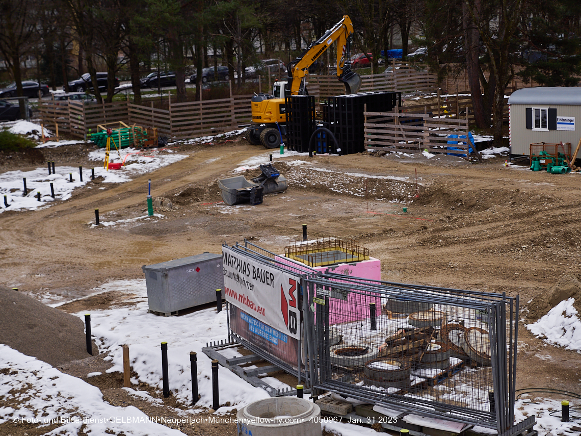 31.01.2023 - Baustelle Haus für Kinder in Neuperlach